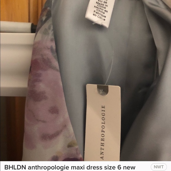 anthropologie bhldn maxi dress size 6 - Picture 3 of 8
